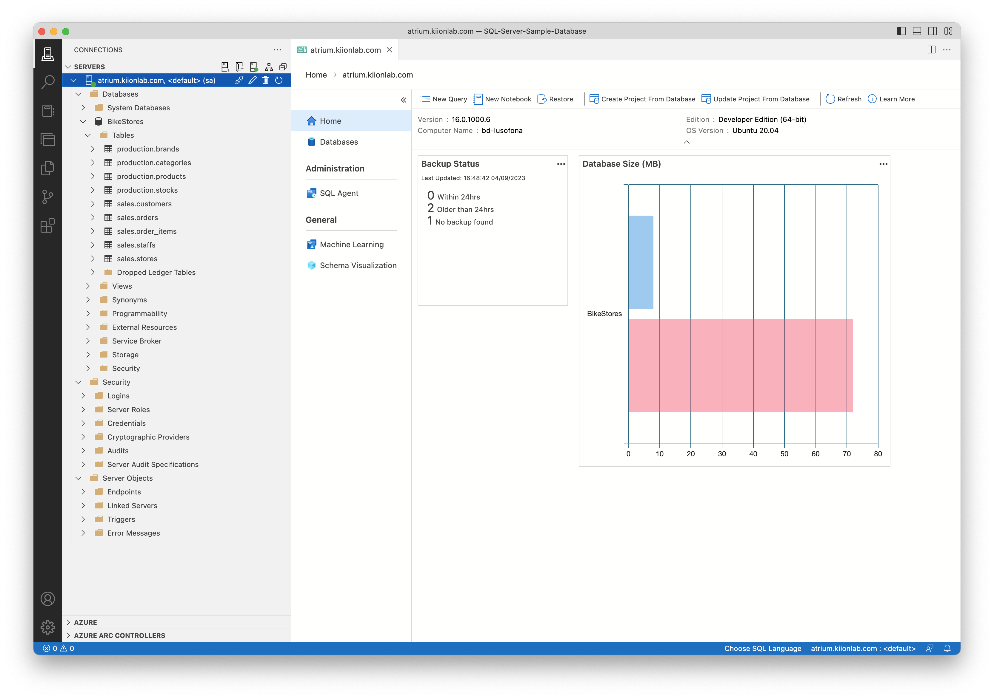 3 Azure Data Studio – Bases de Dados